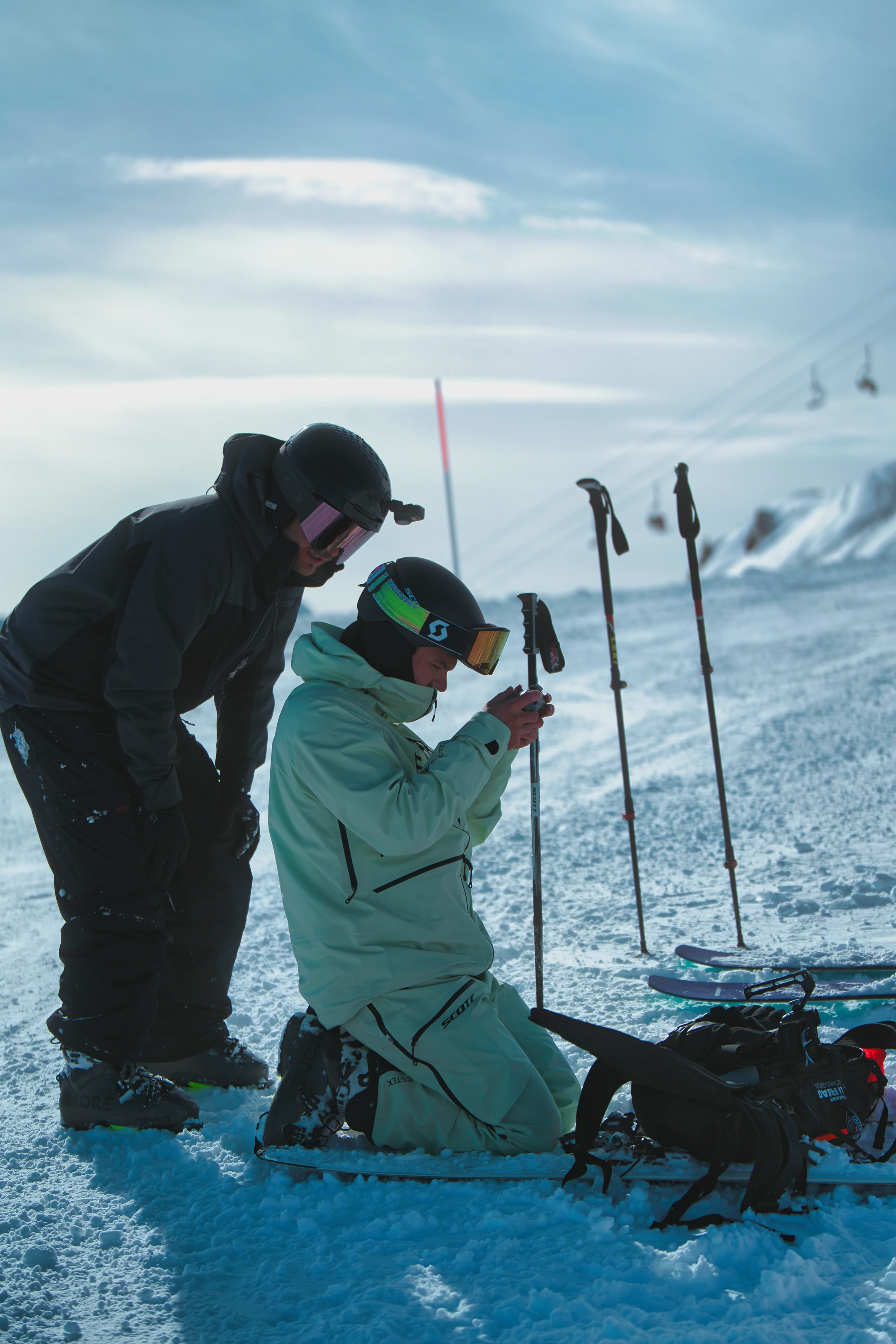 Séance photo sur les pistes